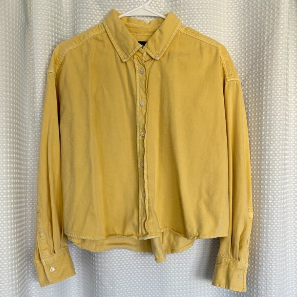 Gap UltraSoft Denim Crop Big Shirt - Picture 3 of 6